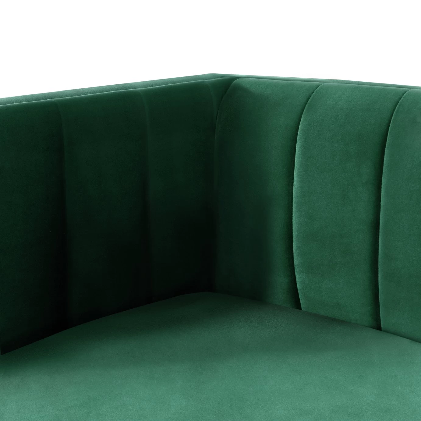 Habitat Vanessa Velvet 3 Seater Sofa - Green 11 Habitat Vanessa Velvet 3 Seater Sofa - Green - Image 9