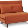 Habitat Roma Small Double Velvet Chairbed - Orange -Habitat 8534781 R Z001A