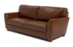 Habitat Milford Leather 4 Seater Sofa - Tan -Habitat 8591250 R Z002A