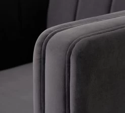 Habitat Vanessa Velvet Armchair - Grey -Habitat 8595809 R Z005A