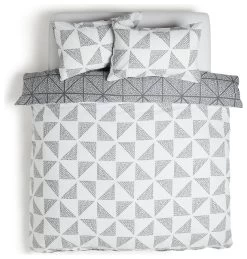 Habitat Stockholm Diamond Dash Grey Bedding Set - Single -Habitat 8671022 R Z004A
