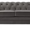 Habitat Chesterfield Velvet 3 Seater Sofa - Charcoal -Habitat 8722809 R Z001A