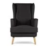 Habitat Callie Fabric Wingback Chair - Charcoal -Habitat 8729651 R Z001A
