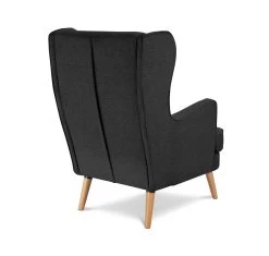 Habitat Callie Fabric Wingback Chair - Charcoal -Habitat 8729651 R Z003A