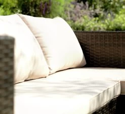 Habitat 4 Seater Rattan Effect Garden Sofa Set - Brown -Habitat 8735645 R Z004C