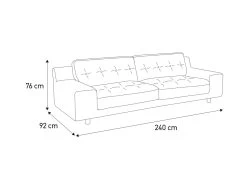 Habitat Hendricks Velvet 4 Seater Sofa - Ink Blue 12 Habitat Hendricks Velvet 4 Seater Sofa - Ink Blue -Habitat 8739225 R E001
