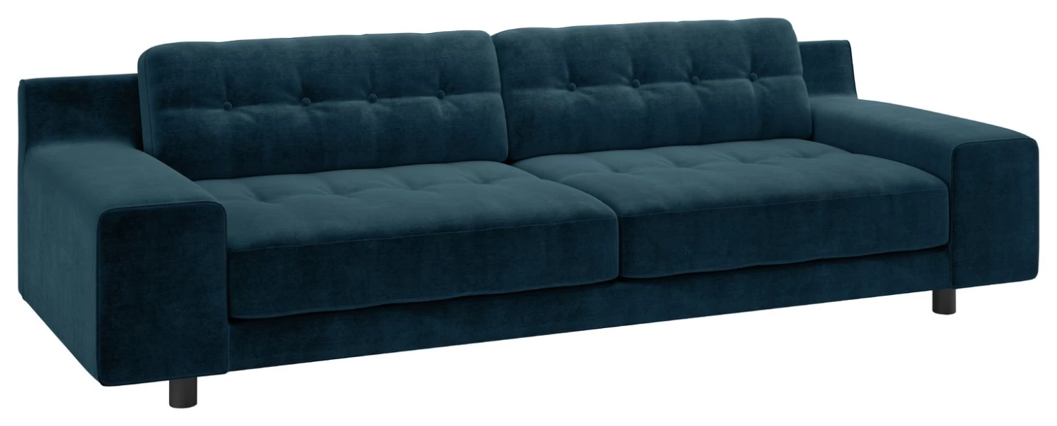 Habitat Hendricks Velvet 4 Seater Sofa - Ink Blue 9 Habitat Hendricks Velvet 4 Seater Sofa - Ink Blue - Image 7