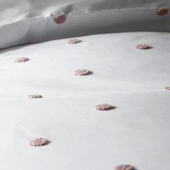 Habitat Tufted Spot Blush Pink Bedding Set - Single -Habitat 8741897 R Z004A