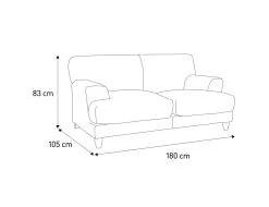 Habitat Askem Fabric 2 Seater Sofa - Natural -Habitat 8746287 R E001
