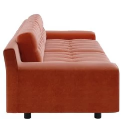 Habitat Hendricks Velvet 4 Seater Sofa - Orange -Habitat 8749909 R Z004A