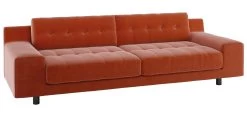 Habitat Hendricks Velvet 4 Seater Sofa - Orange -Habitat 8749909 R Z008A