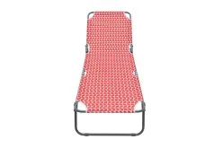 Habitat Folding Metal Sun Lounger - Geo Orange -Habitat 8769594 R Z005A