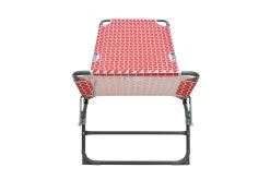 Habitat Folding Metal Sun Lounger - Geo Orange -Habitat 8769594 R Z006A