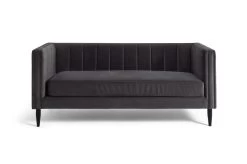 Habitat Vanessa Velvet 3 Seater Sofa - Grey
