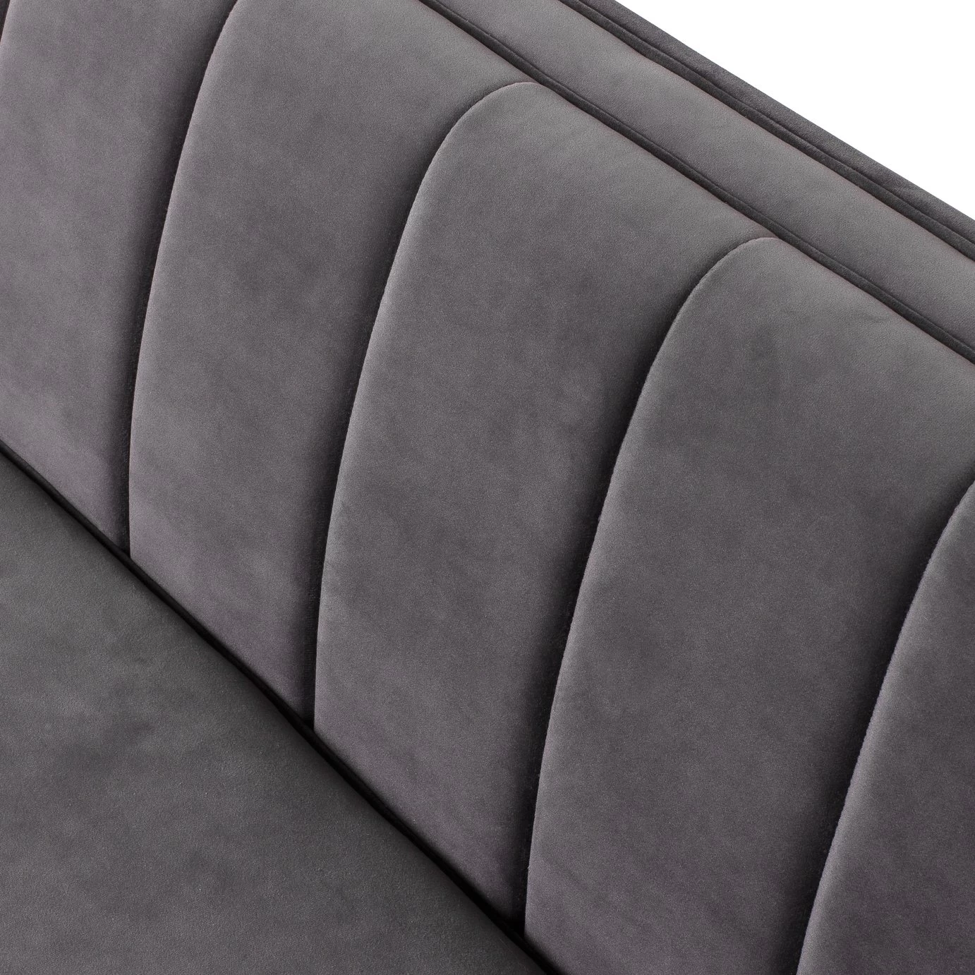 Habitat Vanessa Velvet 3 Seater Sofa - Grey 9 Habitat Vanessa Velvet 3 Seater Sofa - Grey - Image 7