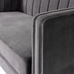 Habitat Vanessa Velvet 3 Seater Sofa - Grey 18 Habitat Vanessa Velvet 3 Seater Sofa - Grey -Habitat 8771018 R Z006A