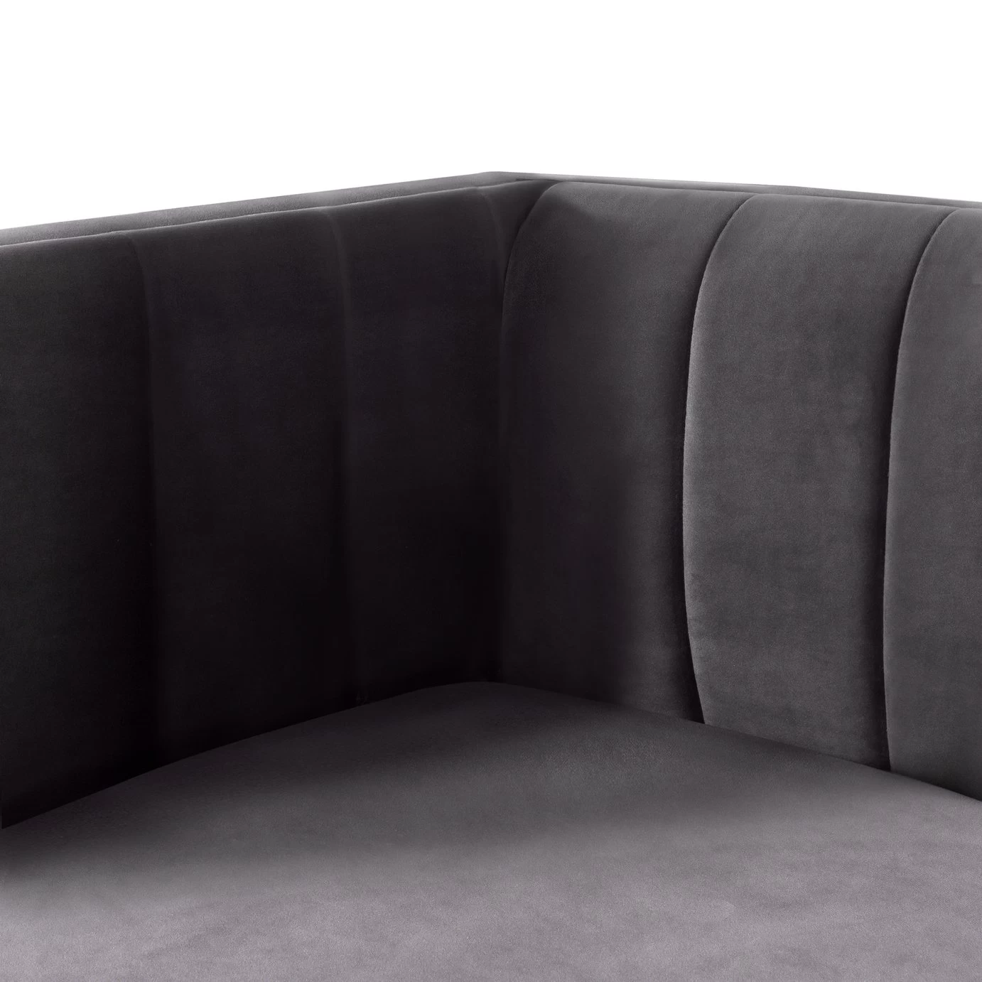 Habitat Vanessa Velvet 3 Seater Sofa - Grey 11 Habitat Vanessa Velvet 3 Seater Sofa - Grey - Image 9