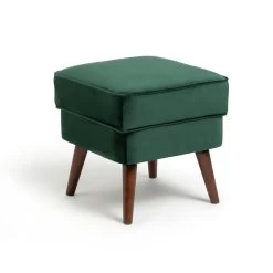 Habitat Callie Velvet Footstool - Forest Green 8 Habitat Callie Velvet Footstool - Forest Green -Habitat 8771441 R Z002A