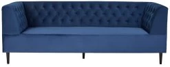 Habitat 17 Habitat Blake Velvet 3 Seater Sofa - Navy Blue