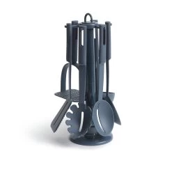 Habitat 6 Piece Utensil Set With Holder - Blue -Habitat 8805513 R Z004A