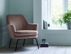 Habitat Celine Velvet Accent Chair - Pink 10 Habitat Celine Velvet Accent Chair - Pink -Habitat 8809708 R Z001C