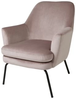 Habitat Celine Velvet Accent Chair - Pink 13 Habitat Celine Velvet Accent Chair - Pink -Habitat 8809708 R Z004A