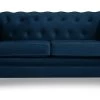 Habitat Chesterfield Velvet 2 Seater Sofa - Blue -Habitat 8817109 R Z001A