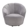 Habitat Ezra Velvet Swivel Chair - Light Grey -Habitat 8819372 R Z001A