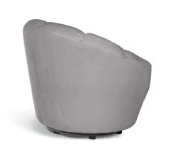 Habitat Ezra Velvet Swivel Chair - Light Grey -Habitat 8819372 R Z004A