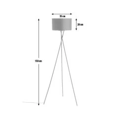 Habitat Matt Tripod Floor Lamp - Black -Habitat 8838298 R Z001E