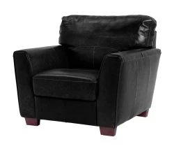 Habitat Milford Leather Chair - Black -Habitat 8841773 R Z002A
