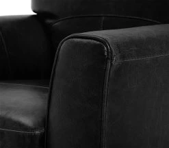 Habitat Milford Leather Chair - Black -Habitat 8841773 R Z006A