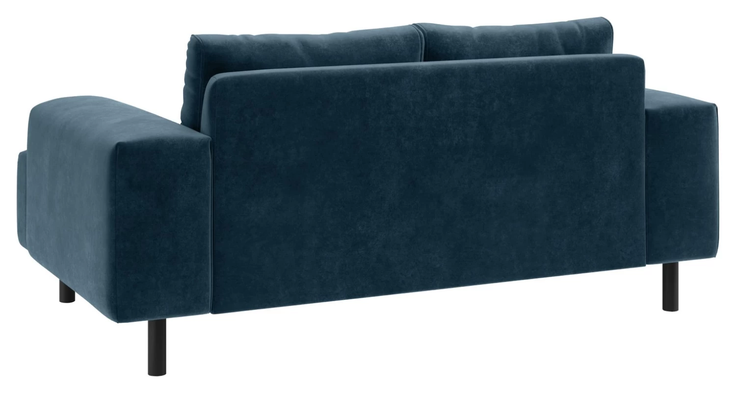 Habitat Julien Velvet 2 Seater Sofa - Navy Blue 8 Habitat Julien Velvet 2 Seater Sofa - Navy Blue - Image 6
