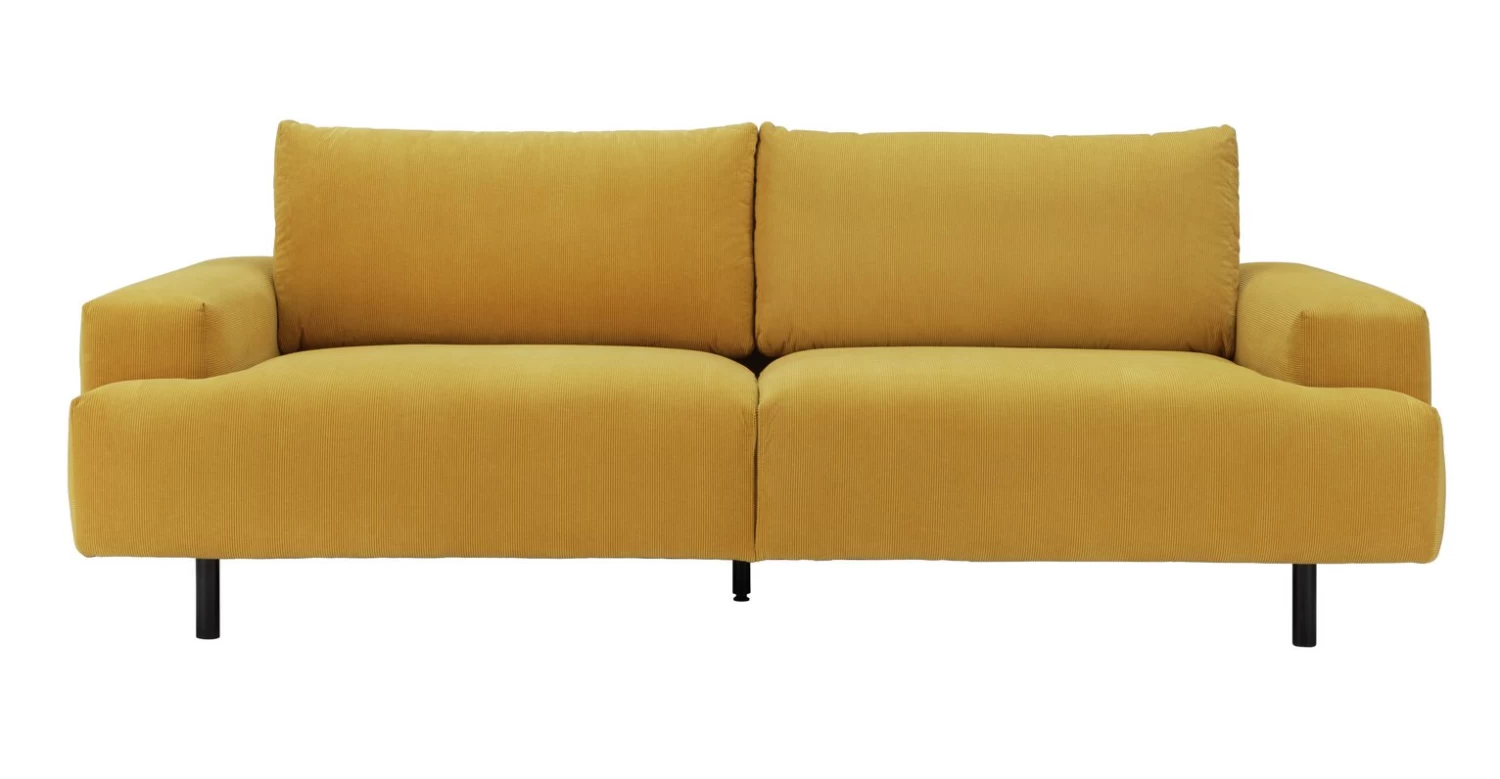 Habitat Julien Fabric 3 Seater Sofa - Yellow 3 Habitat Julien Fabric 3 Seater Sofa - Yellow