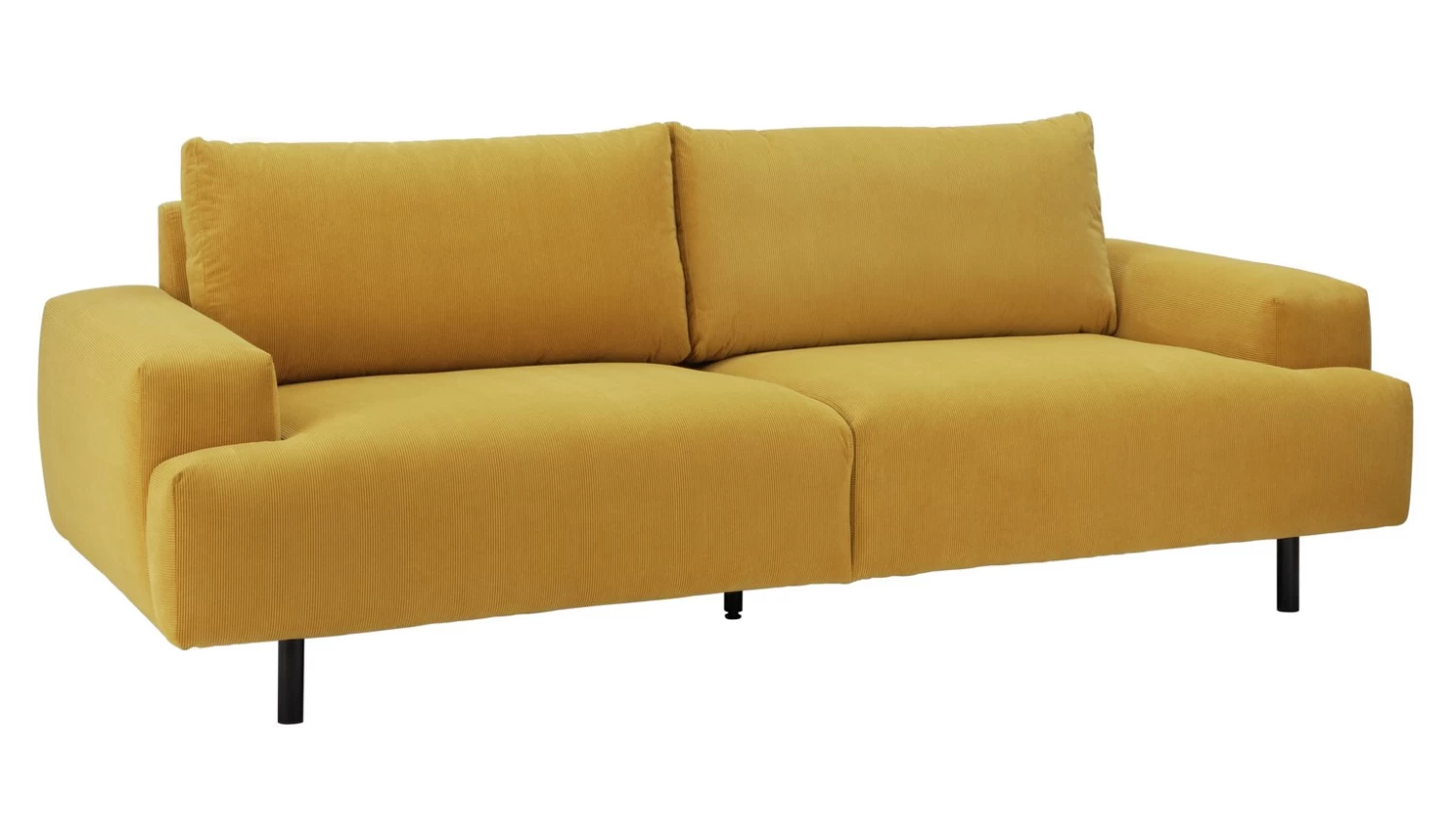 Habitat Julien Fabric 3 Seater Sofa - Yellow 7 Habitat Julien Fabric 3 Seater Sofa - Yellow - Image 5