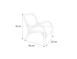 Habitat Rafa Rattan Accent Chair -Habitat 8869243 R Z020A