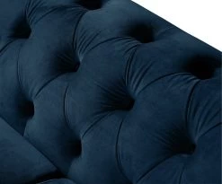 Habitat Chesterfield Velvet 3 Seater Sofa - Blue 16 Habitat Chesterfield Velvet 3 Seater Sofa - Blue -Habitat 8869298 R Z005A