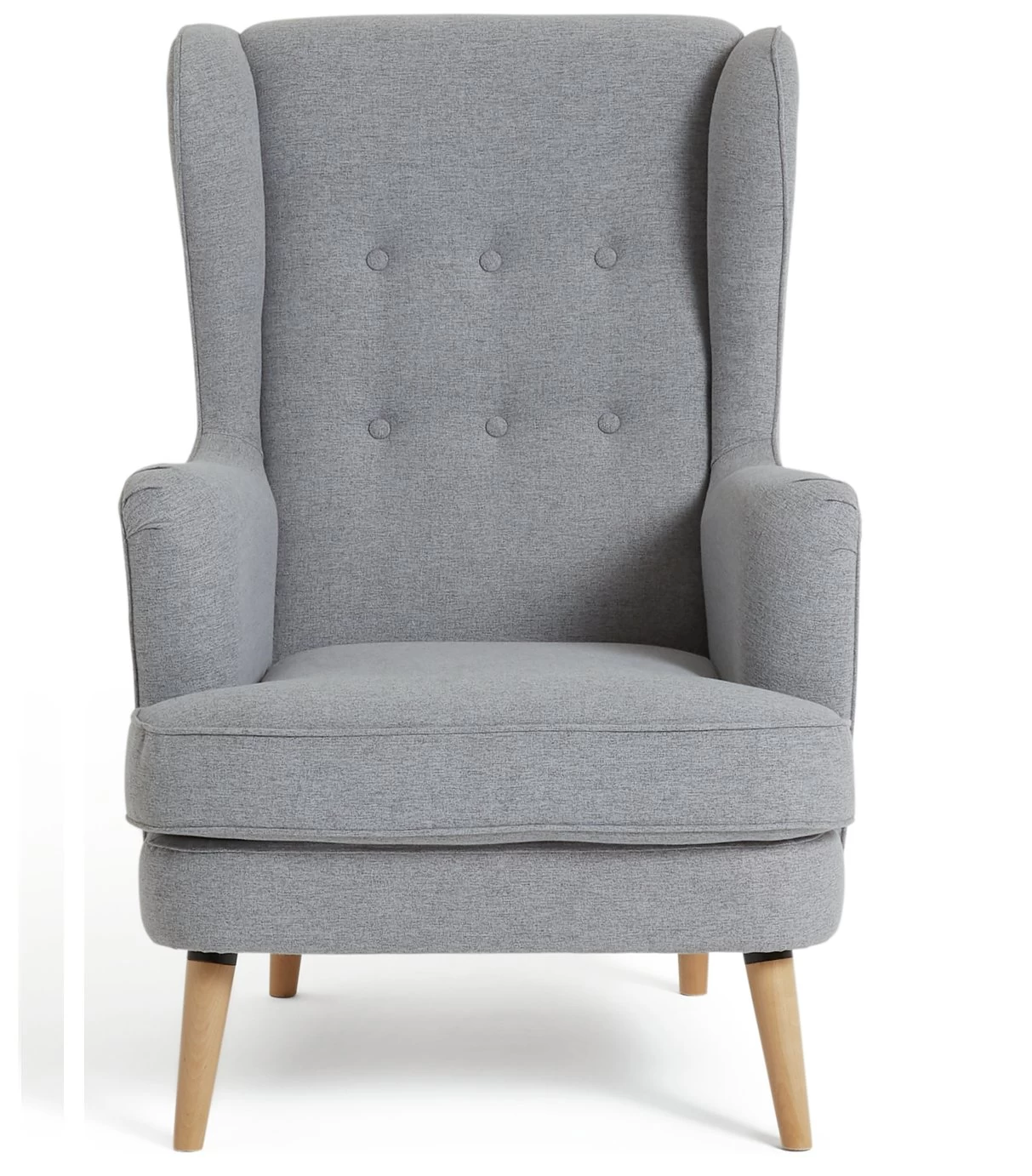 Habitat Callie Fabric Wingback Chair- Light Grey 3 Habitat Callie Fabric Wingback Chair- Light Grey
