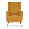 Habitat Callie Fabric Wingback Chair - Mustard -Habitat 8887562 R Z001A