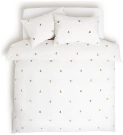 Habitat Hideaway Bee Print White Bedding Set - Single -Habitat 8887720 R Z002A