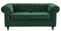 Habitat Chesterfield Velvet 2 Seater Sofa - Green