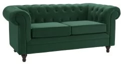 Habitat Chesterfield Velvet 2 Seater Sofa - Green -Habitat 8889924 R Z004A