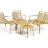 Habitat Ipanema 4 Seater Metal Garden Sofa Set - Yellow -Habitat 8893549 R Z001A