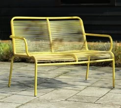 Habitat Ipanema 4 Seater Metal Garden Sofa Set - Yellow -Habitat 8893549 R Z006C