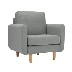 Habitat Remi Fabric Armchair In A Box - Light Grey -Habitat 8896395 R Z004A