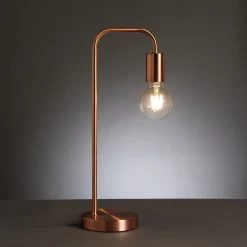 Habitat Rayner Steel LED Desk Lamp - Rose Gold -Habitat 8899031 R Z002A
