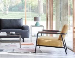 Habitat Cooper Fabric Armchair - Yellow -Habitat 8899244 R Z002C