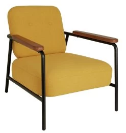 Habitat Cooper Fabric Armchair - Yellow -Habitat 8899244 R Z008A