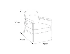 Habitat Cooper Fabric Armchair - Yellow -Habitat 8899244 R Z020A