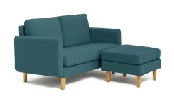 Habitat Remi Fabric 2 Seater Chaise Sofa In A Box - Teal -Habitat 8904665 R Z004A